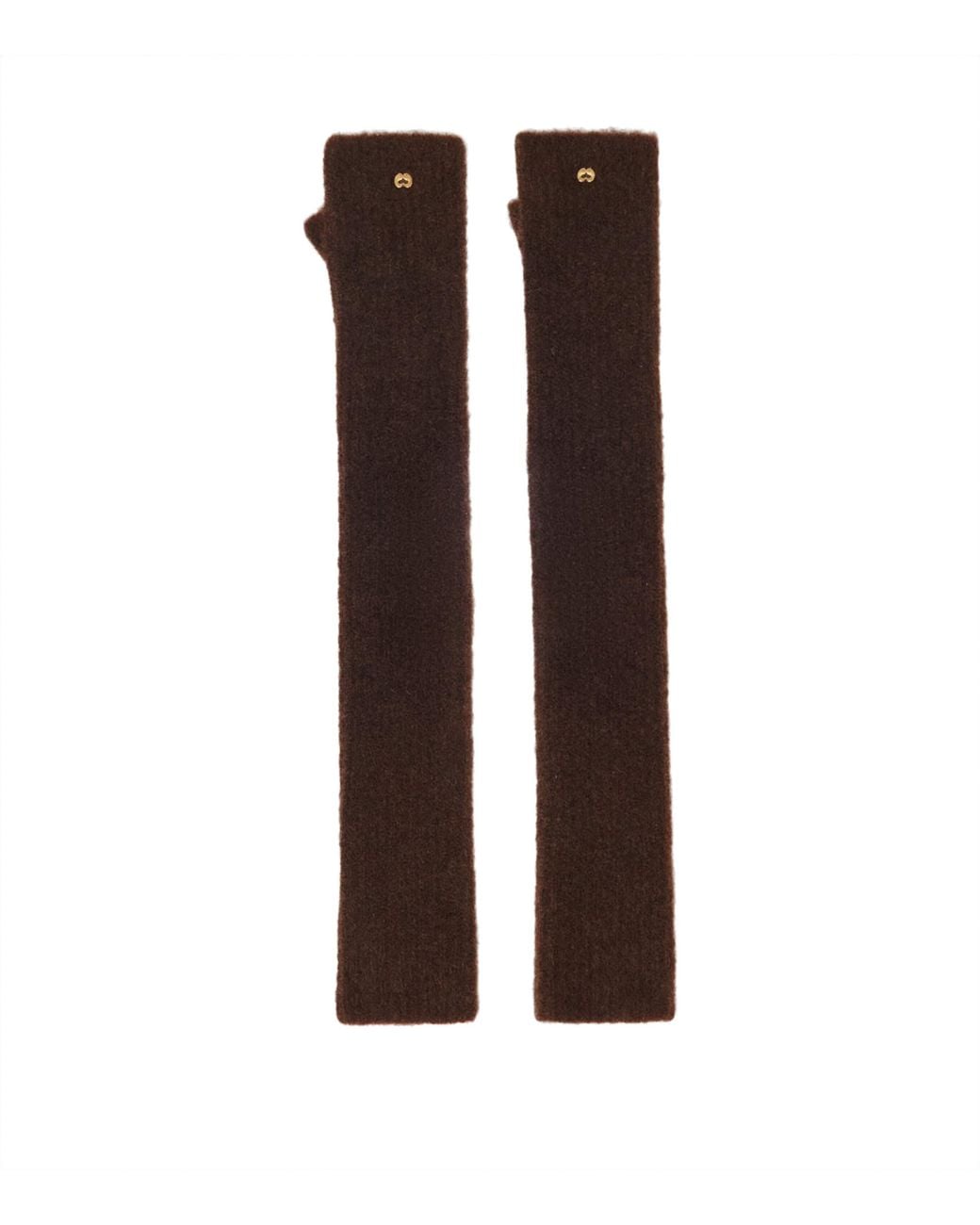 Maje Brown Yak-Blend Mittens