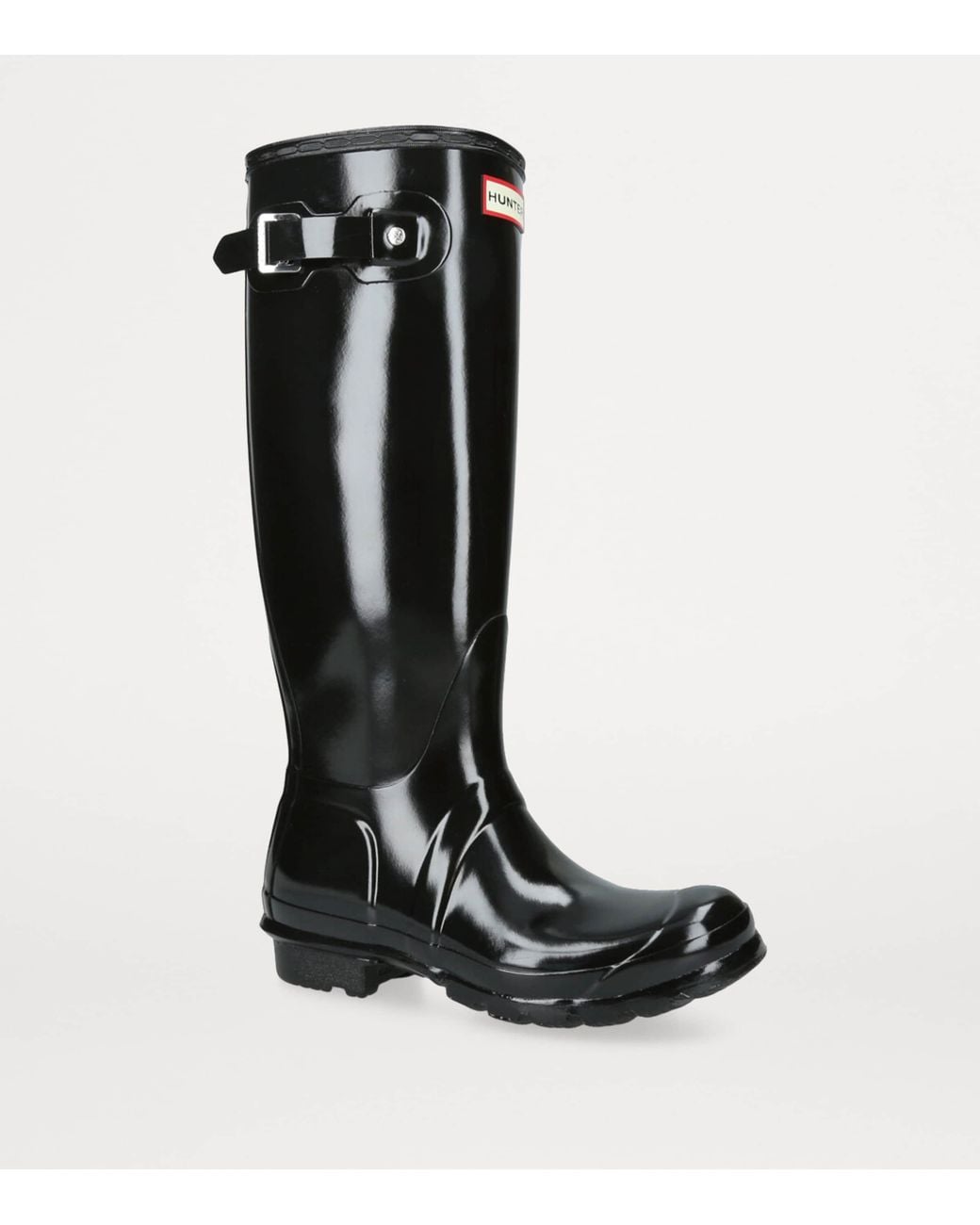 Hunter Black Original Tall Gloss Wellington Boots