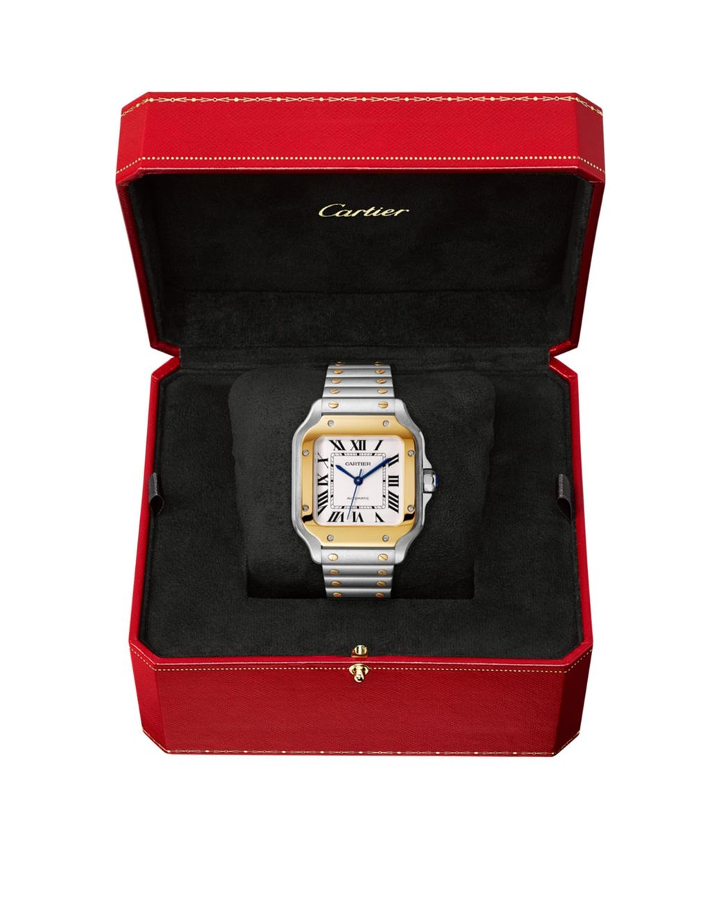 Cartier Metallic And Stainless Steel Santos De Watch for men
