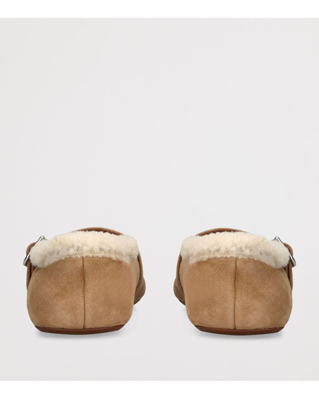 Alaïa Natural Shearling Ballet Flats