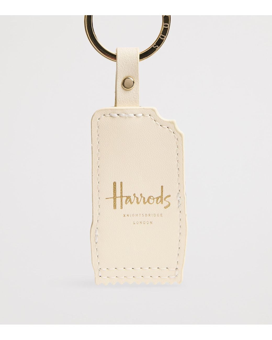 Harrods White Leather Choc Ice Keyring