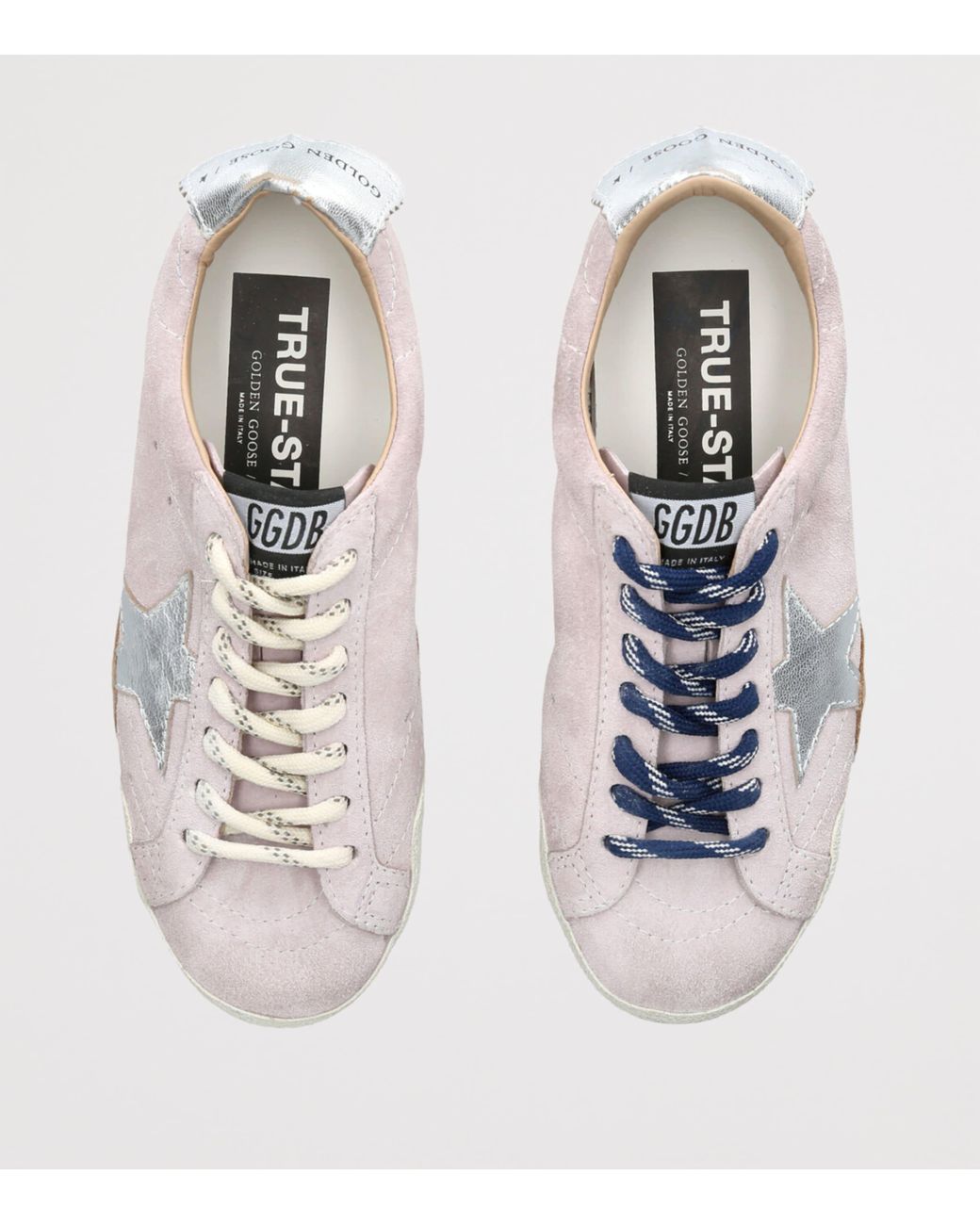 Golden Goose Deluxe Brand White Suede-Leather True Star Sneakers