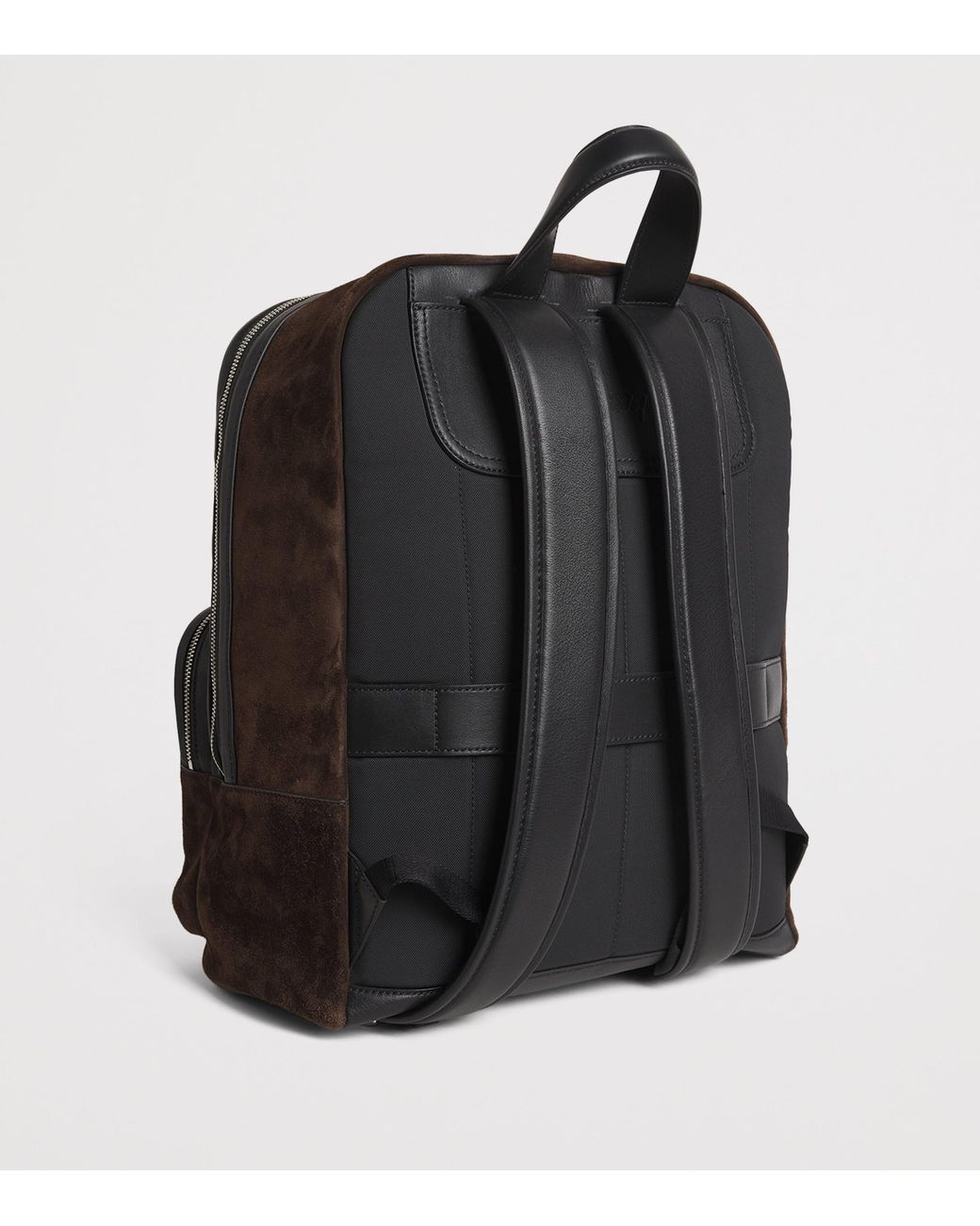 Brioni Brown Suede Via Veneto Backpack for men