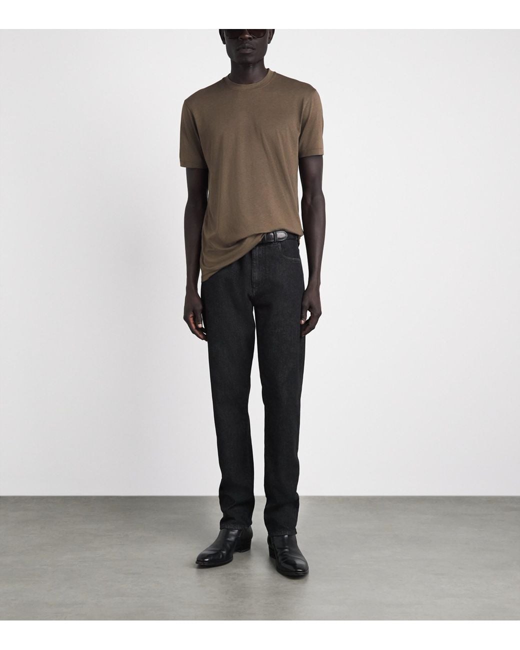 Tom Ford Brown Lyocell-Cotton T-Shirt for men