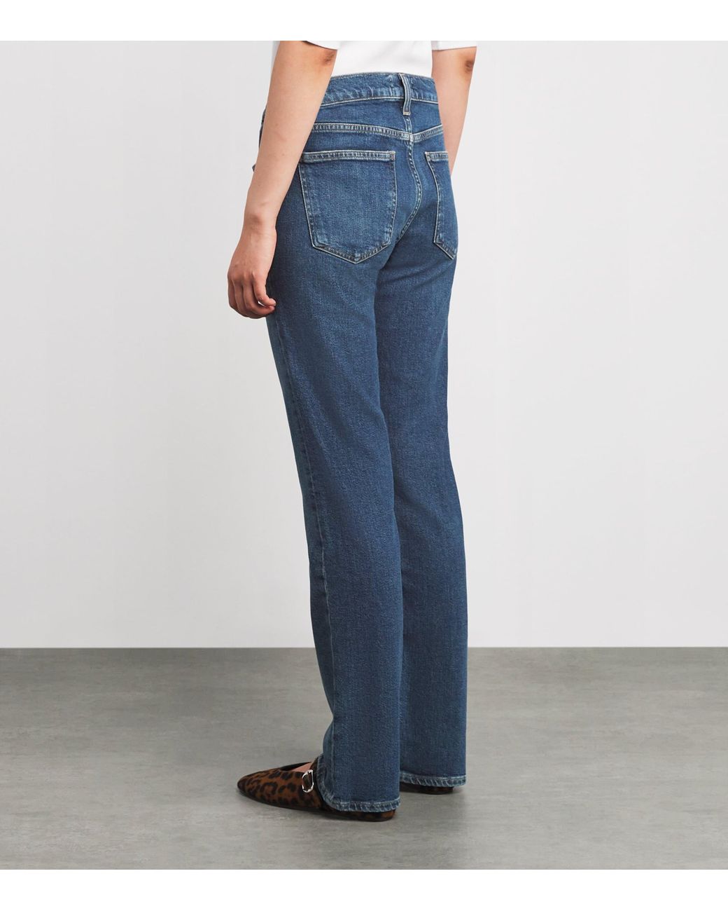 Agolde Blue Low-Rise Slim Jeans