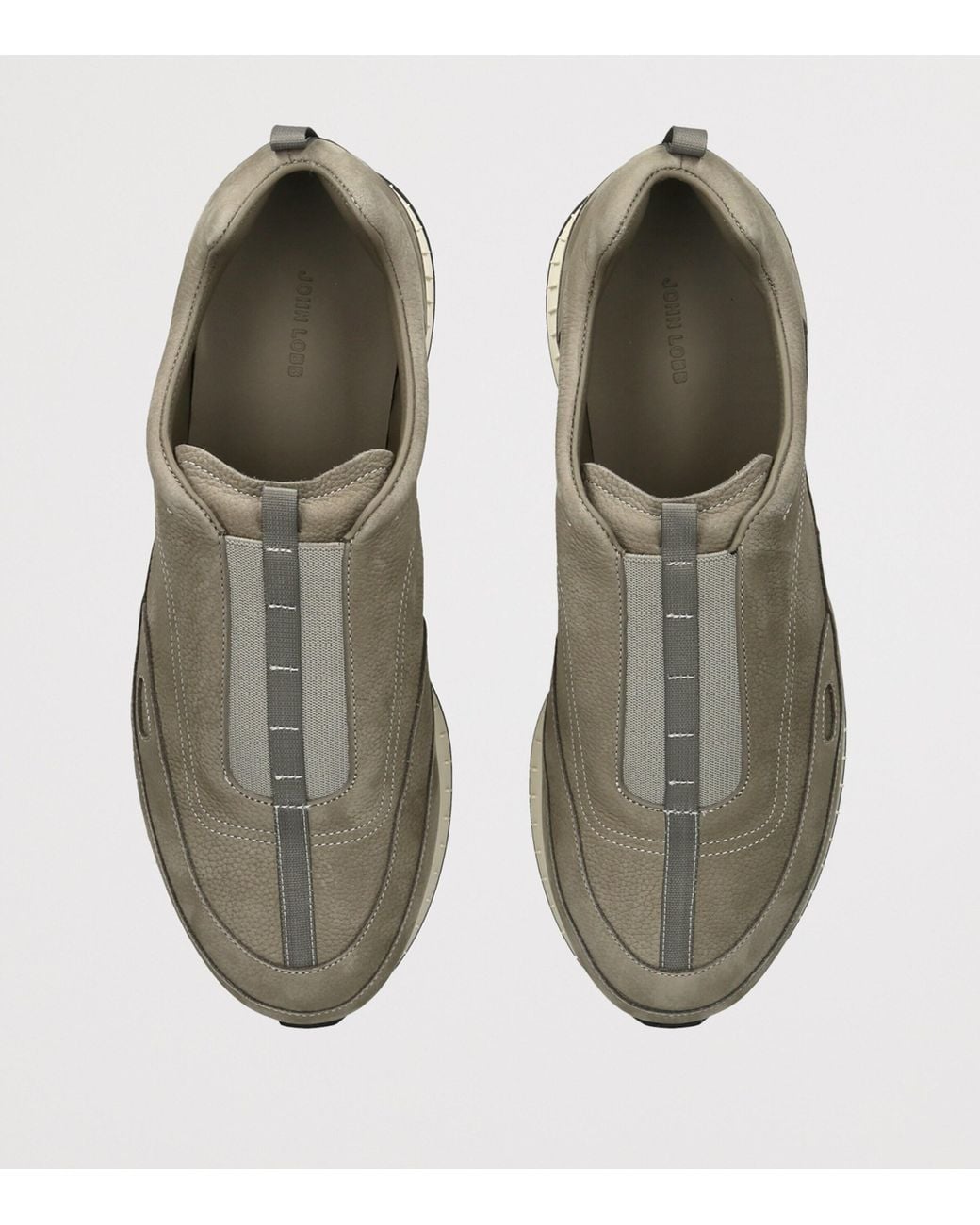 John Lobb Green Leather Stream Laced Sneakers for men