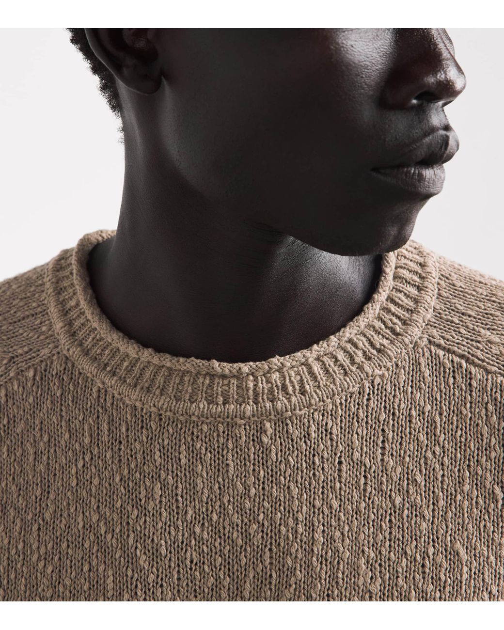 PAIGE Brown Cotton Bouclé Banuelo Sweater for men