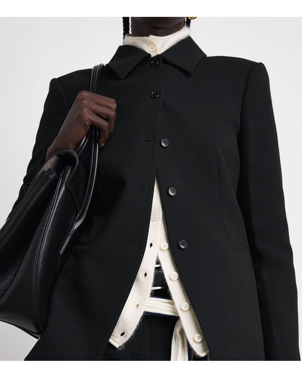 Theory Black Cutaway Blazer