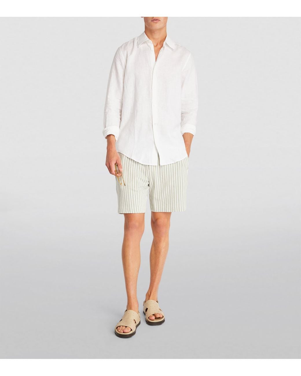 CHE White Linen Shirt for men