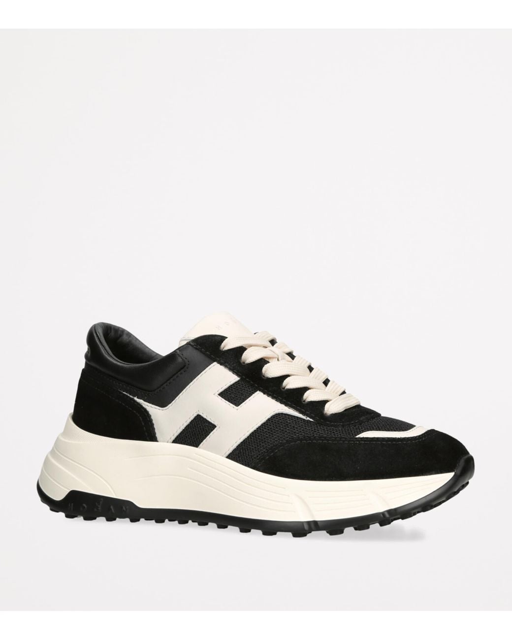 Hogan Black Leather H669 Allacciato Sneakers