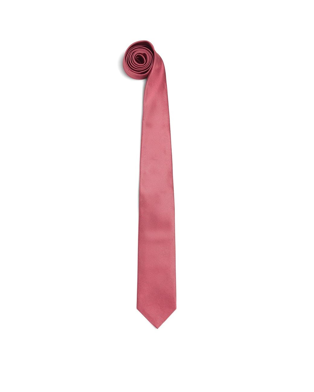 Isaia Pink Silk Woven Tie for men
