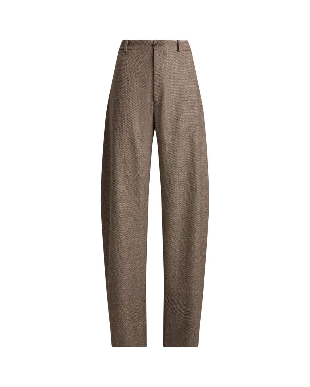 Ralph Lauren Brown Tweed Leandre Trousers