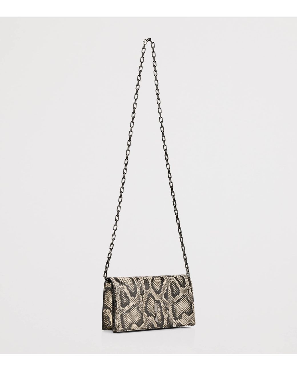 Christian Louboutin Metallic Bettina Watersnake Clutch Bag