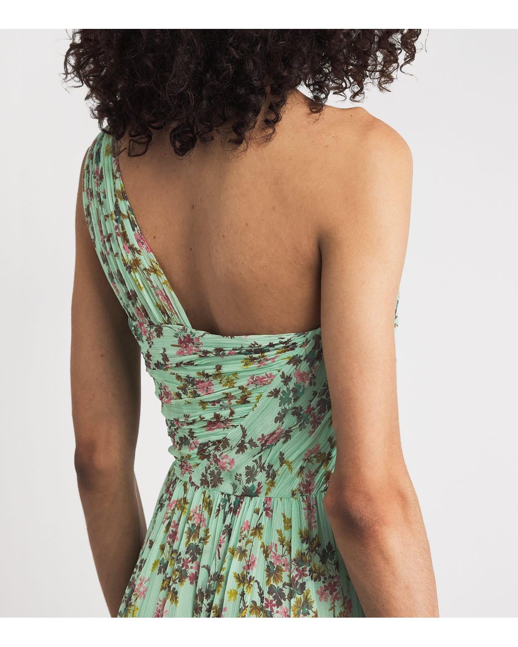 Ulla Johnson Green Silk One-Shoulder Aureline Gown