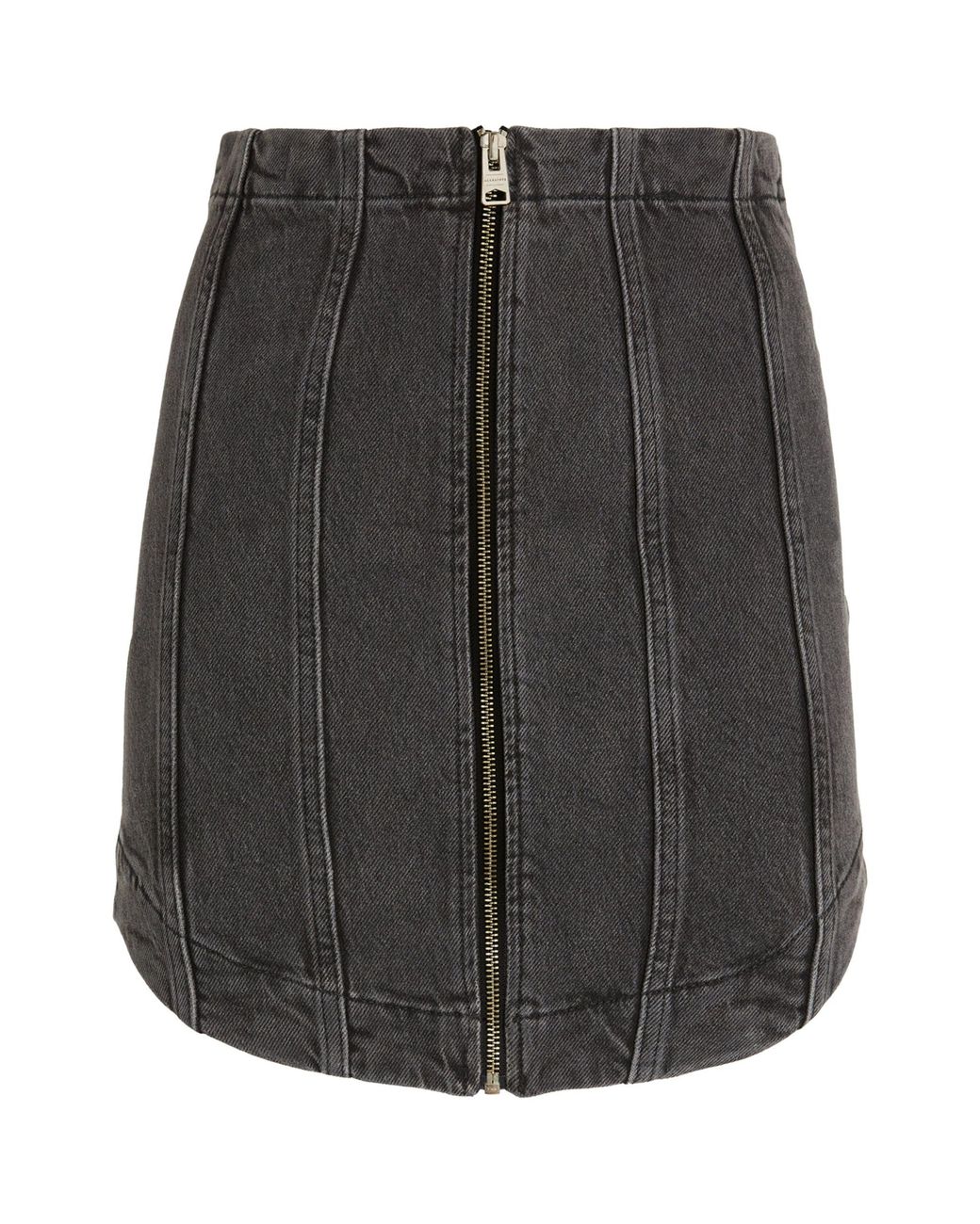 AllSaints Charli Denim Mini Skirt in Grey | Lyst Canada