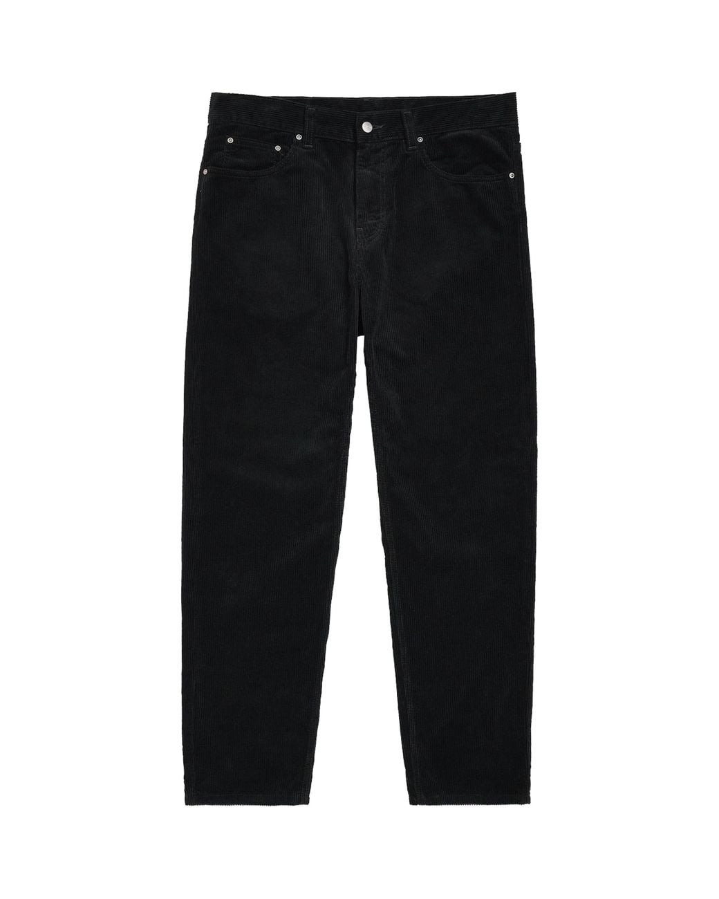 Carhartt Black Cotton Corduroy Newel Trousers for men