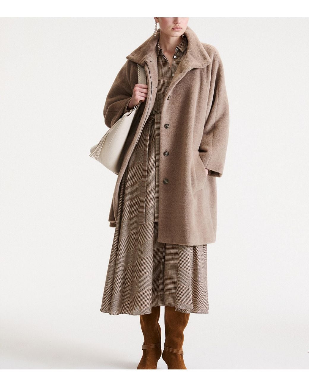 Marella Brown Alpaca-Virgin Wool Coat