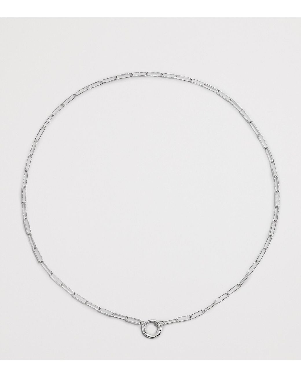 Monica Vinader Metallic Sterling Alta Charm Necklace
