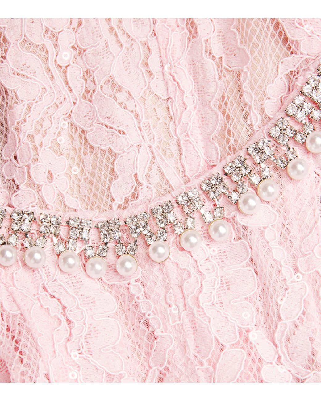 Self-Portrait Lace Embellished Midi Dress in Pink | Lyst Self-Portrait Lace Embellished Midi Dress in Pink | Lyst