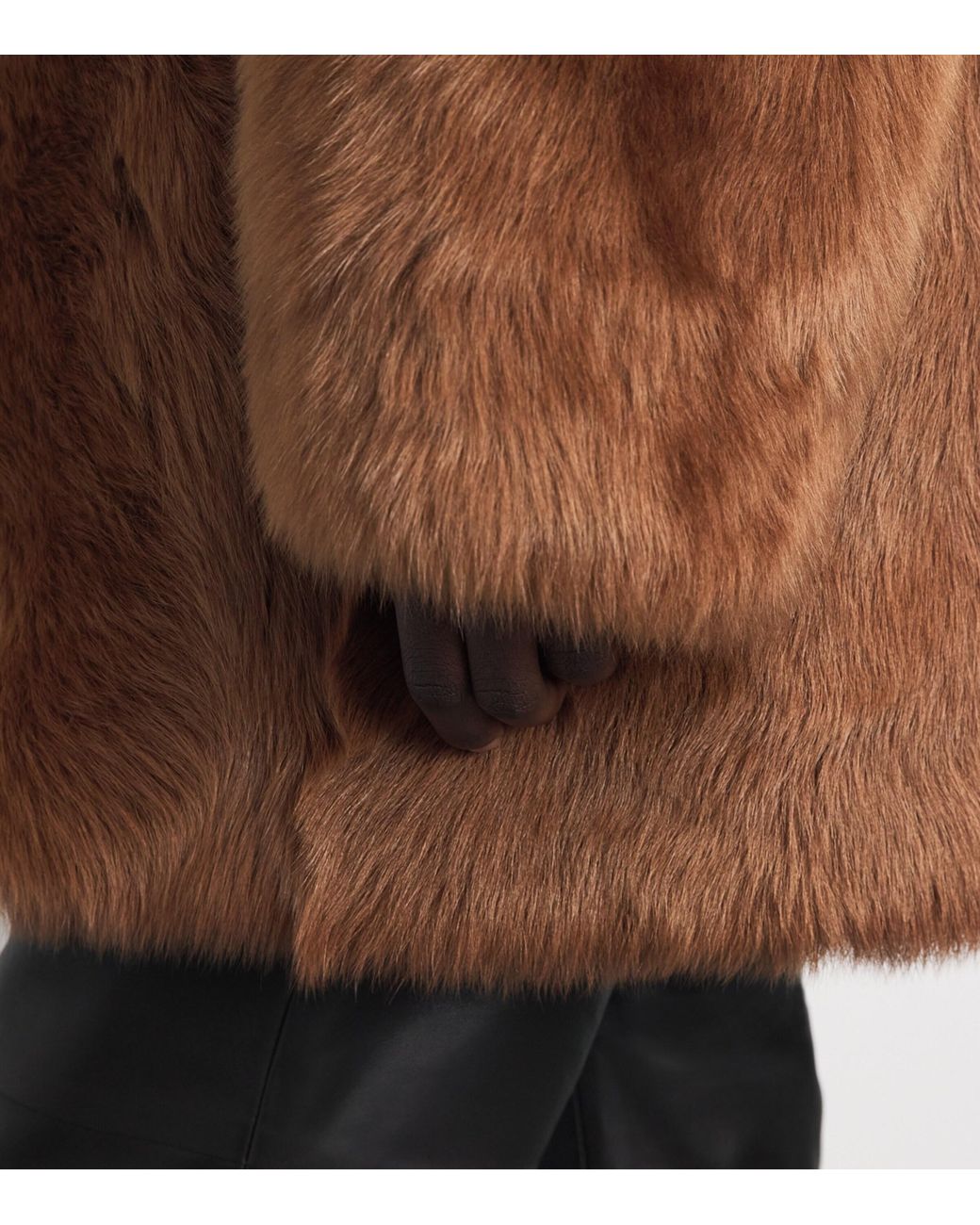 Totême Brown Shearling Short Coat