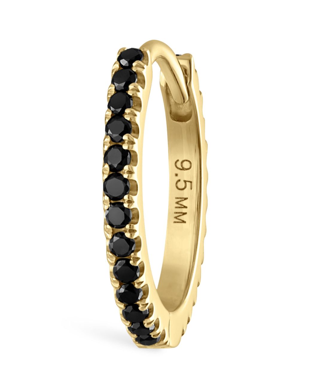 Maria Tash Metallic Diamond Eternity Single Hoop Earring