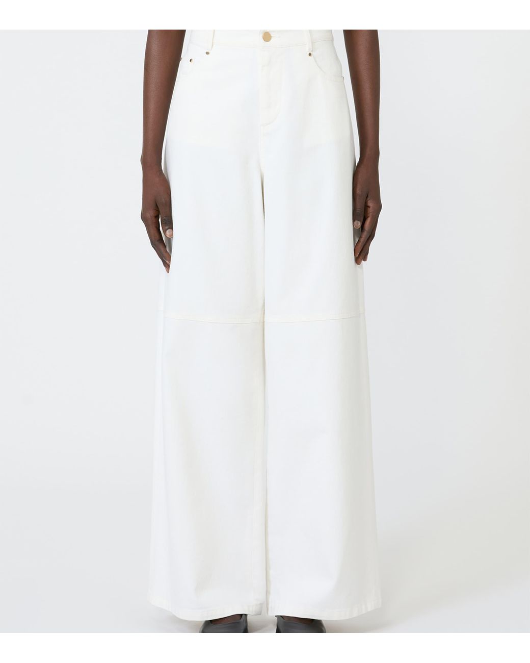 Max Mara White Wide-Leg Jeans