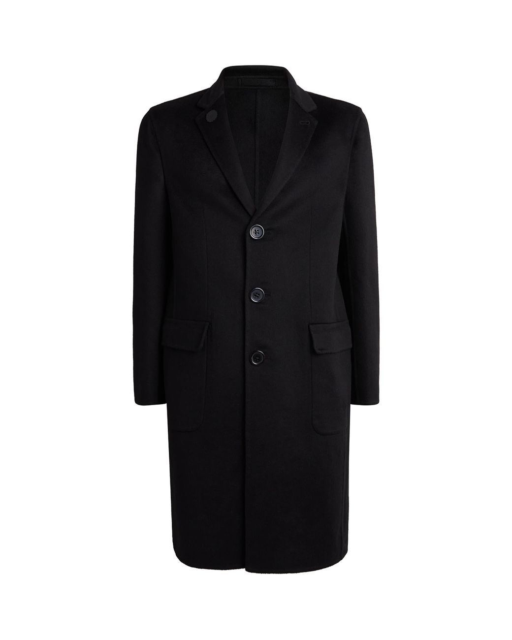 Alan Scott Black Cashmere-Blend Double-Face Coat for men