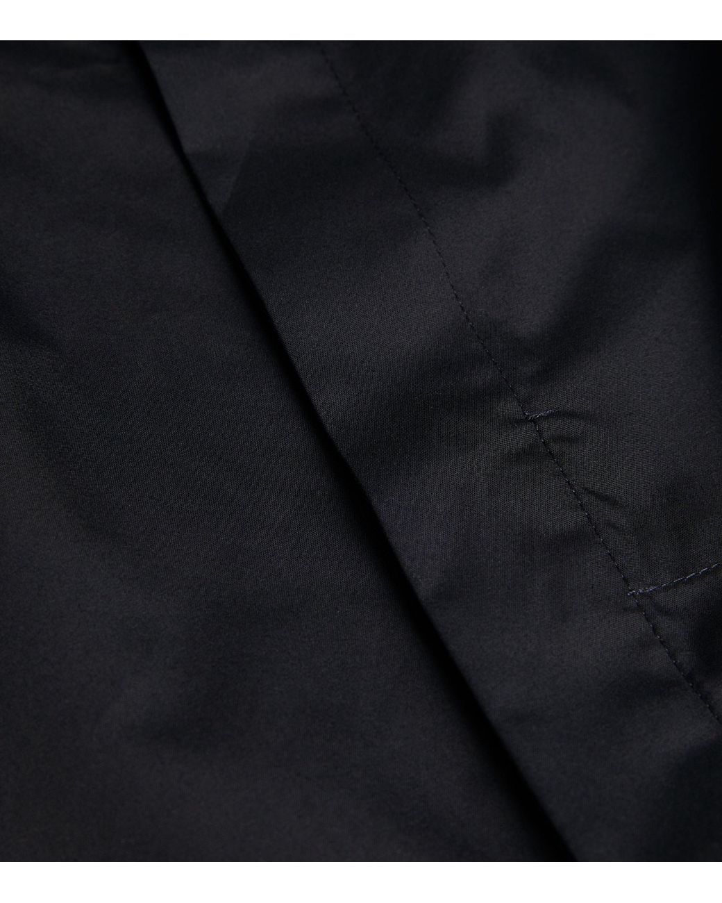 Eskandar Blue Cotton Wide Double Stand-Collar Shirt
