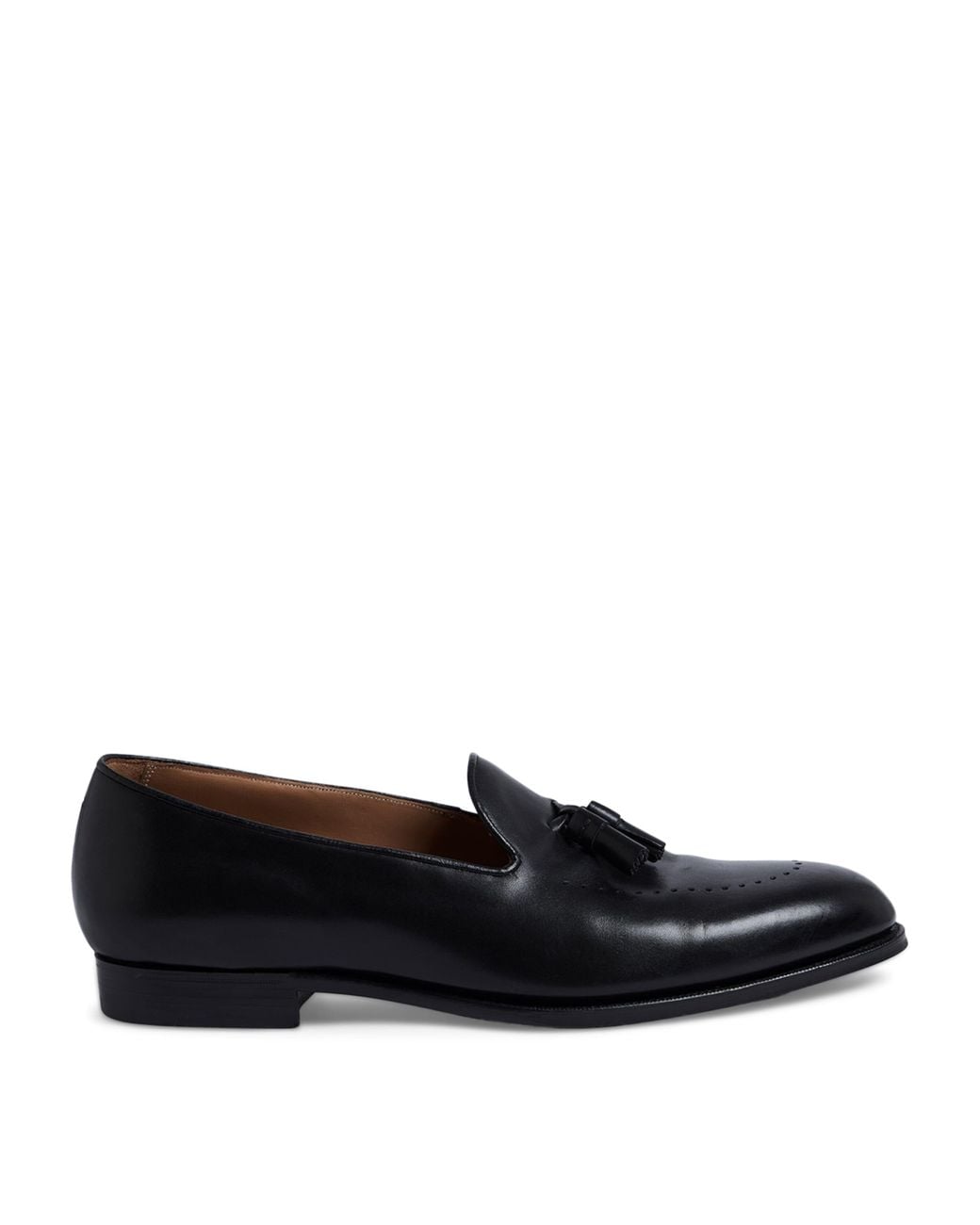 Dunhill Black Calf Leather Tassel Loafers for men