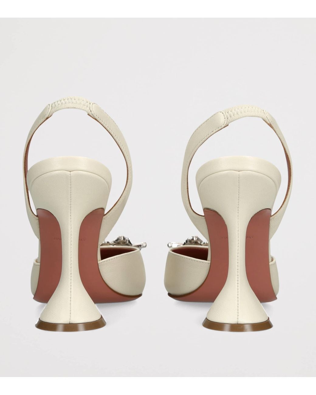 AMINA MUADDI Metallic Leather Begum Slingback Pumps 95