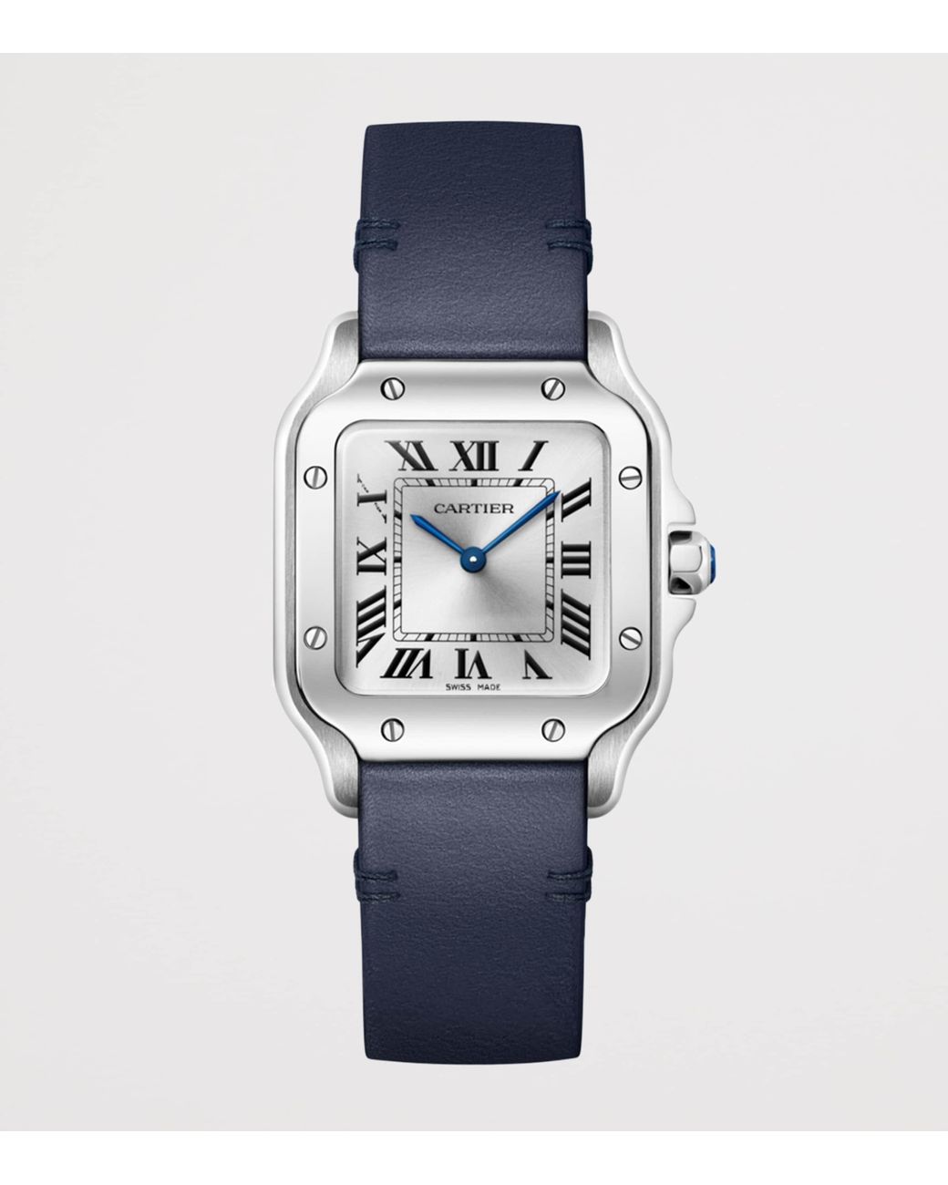 Cartier Metallic Small Steel Santos De Watch