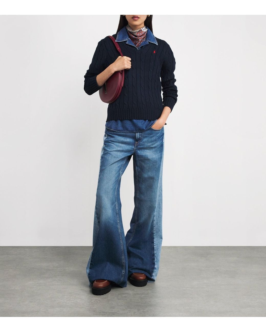 Polo Ralph Lauren Blue Cotton Kimberly Sweater