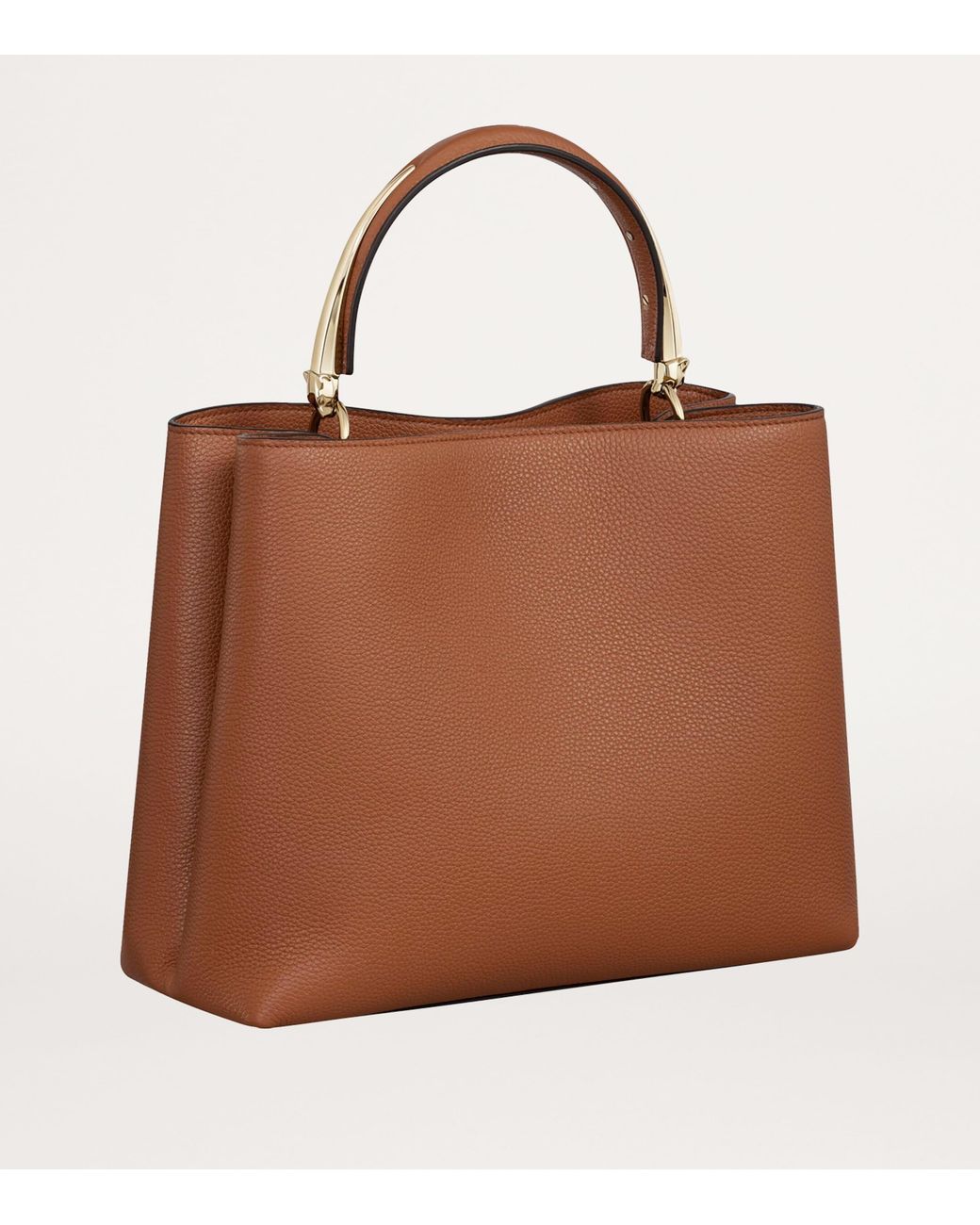Cartier Brown Medium Calfskin Panthère De Top-Handle Bag