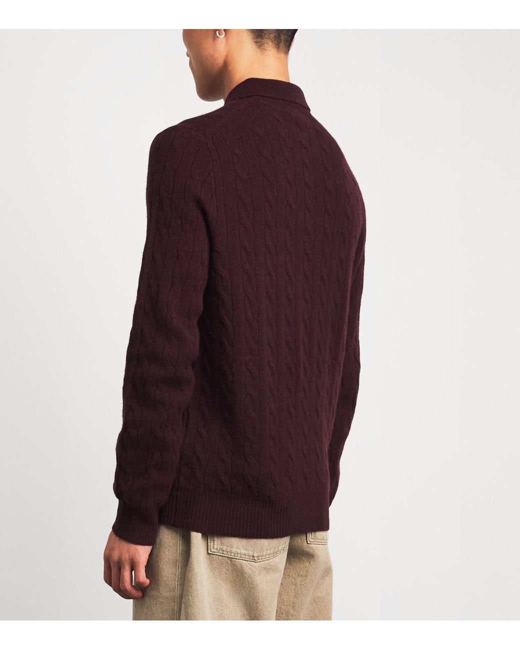 Polo Ralph Lauren Purple Wool-Cashmere Polo Pony Sweater for men