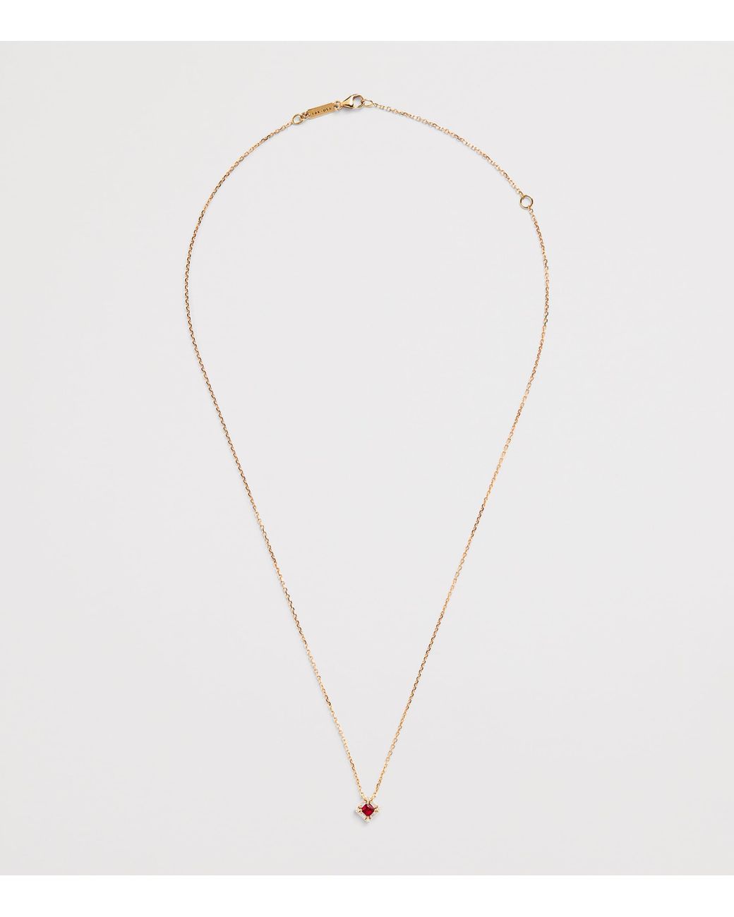 Suzanne Kalan Metallic Ruby And Diamond Mini Princess Pendant Necklace