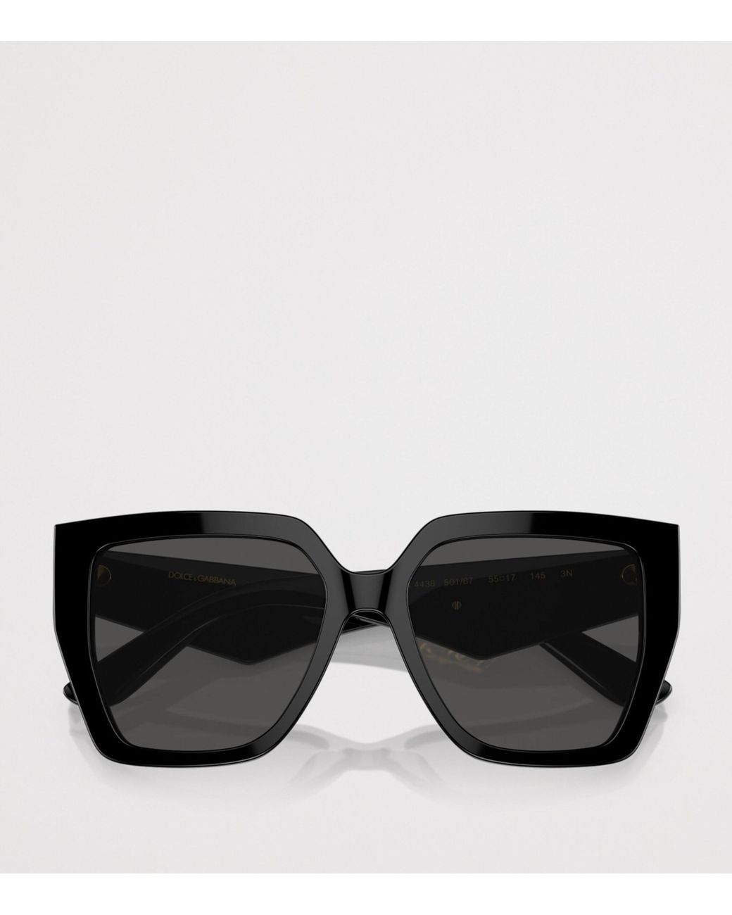 Dolce & Gabbana Black Oversized Square Sunglasses