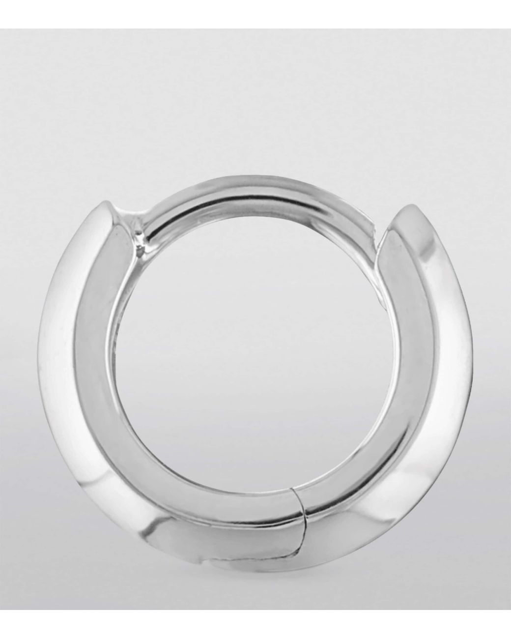 Maria Tash Metallic Faceted Metal Vertex Single Hoop Earring