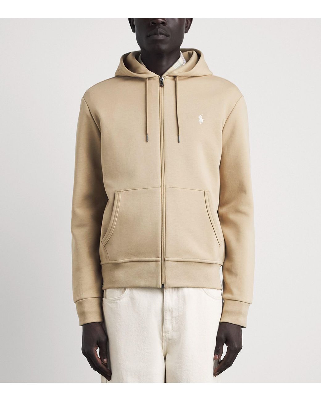 Polo Ralph Lauren Natural Cotton-Blend Logo Zip-Up Hoodie for men