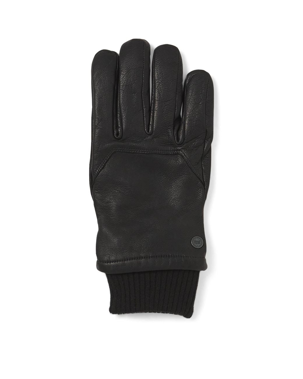 Canada Goose Black Leather Workman Gloves for men