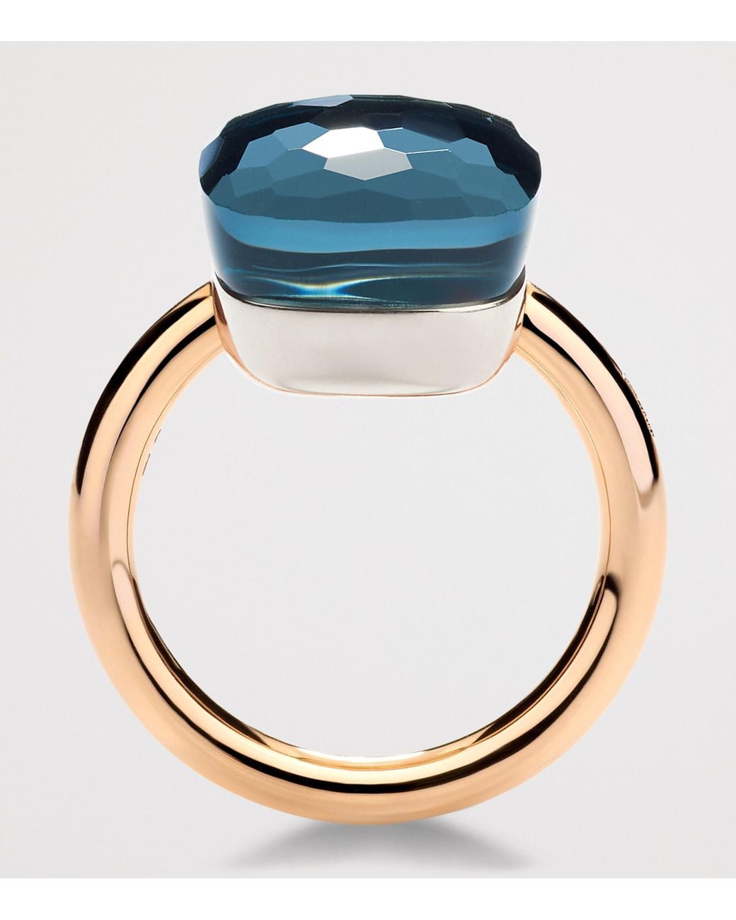 Pomellato Blue Mixed And London Topaz Nudo Maxi Ring