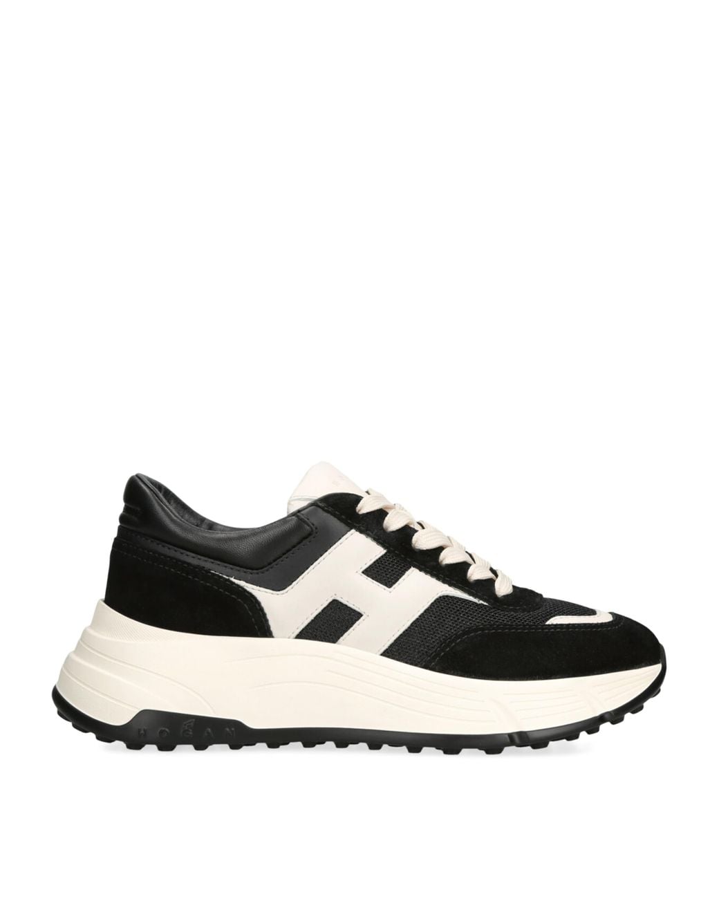 Hogan Black Leather H669 Allacciato Sneakers