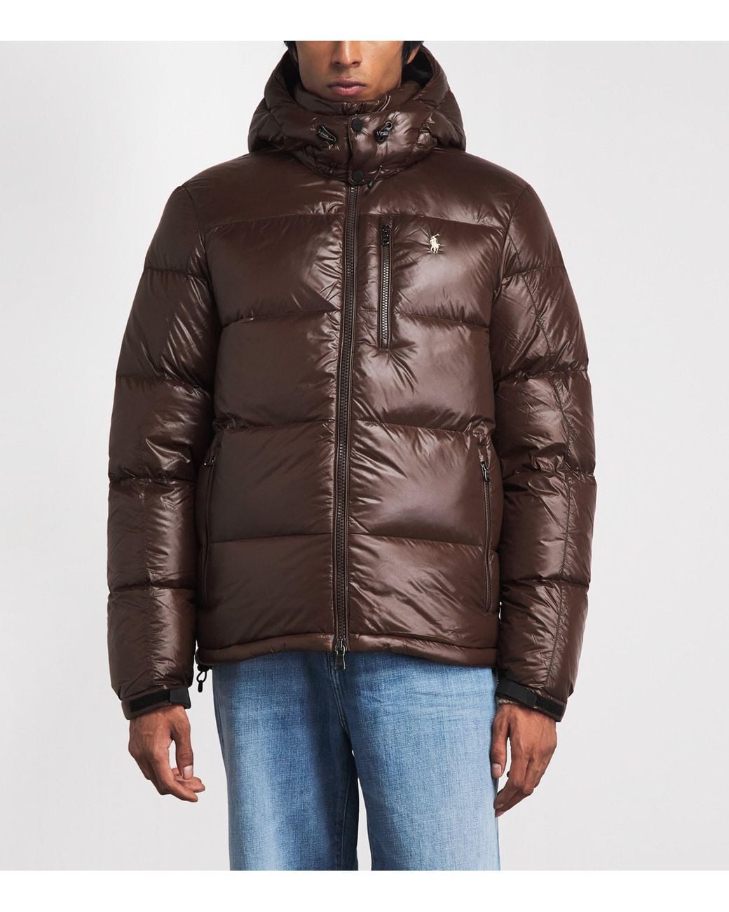 Polo Ralph Lauren Brown Glossed Gorham Puffer Jacket for men