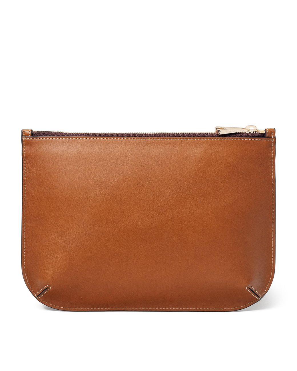 Aspinal Brown Large Leather Ella Pouch