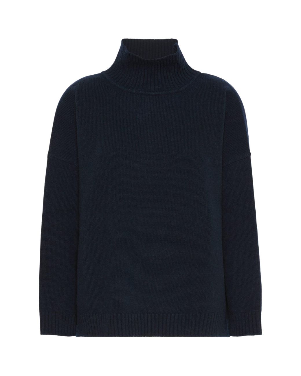 Weekend by Maxmara Blue Virgin Wool High-Neck Sweater