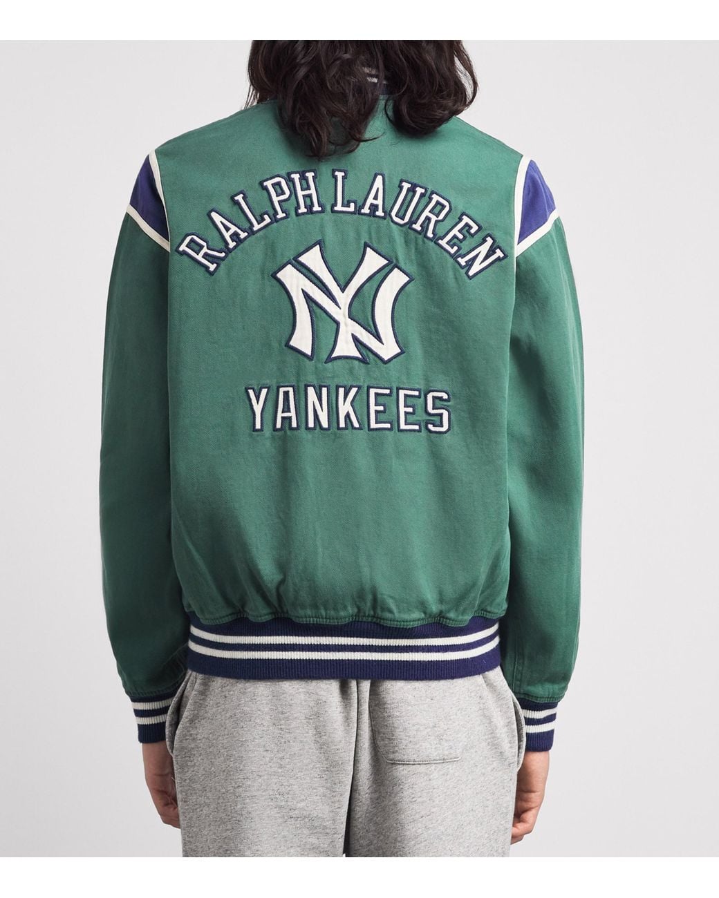 Polo Ralph Lauren Green X Yankees Cotton Bomber Jacket for men