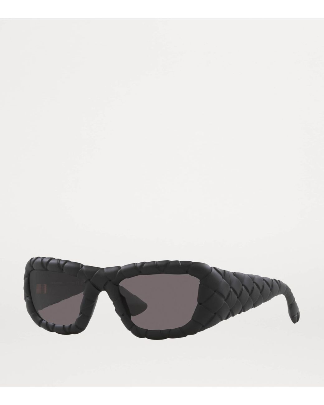 Bottega Veneta Gray Bv1303S Intrecciato Rectangular Sunglasses