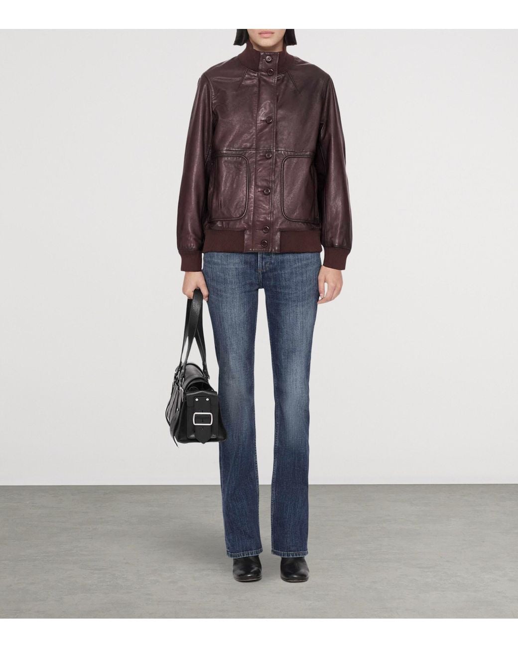 AllSaints Brown Memphis Leather Jacket