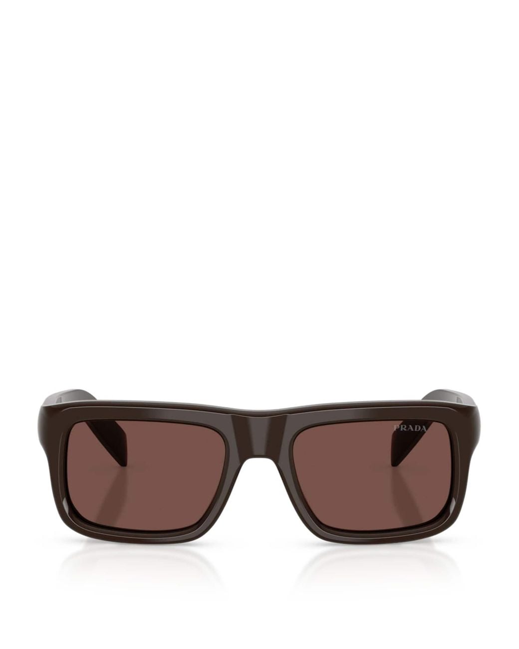 Prada Brown Acetate Square Sunglasses for men