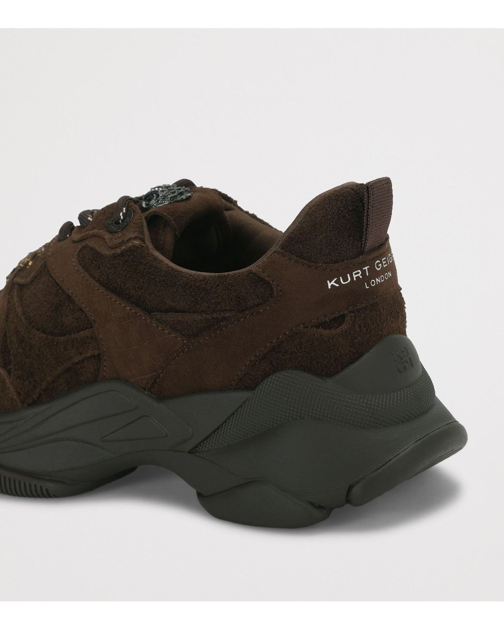 Kurt Geiger Brown Suede Starlight Runner Sneakers