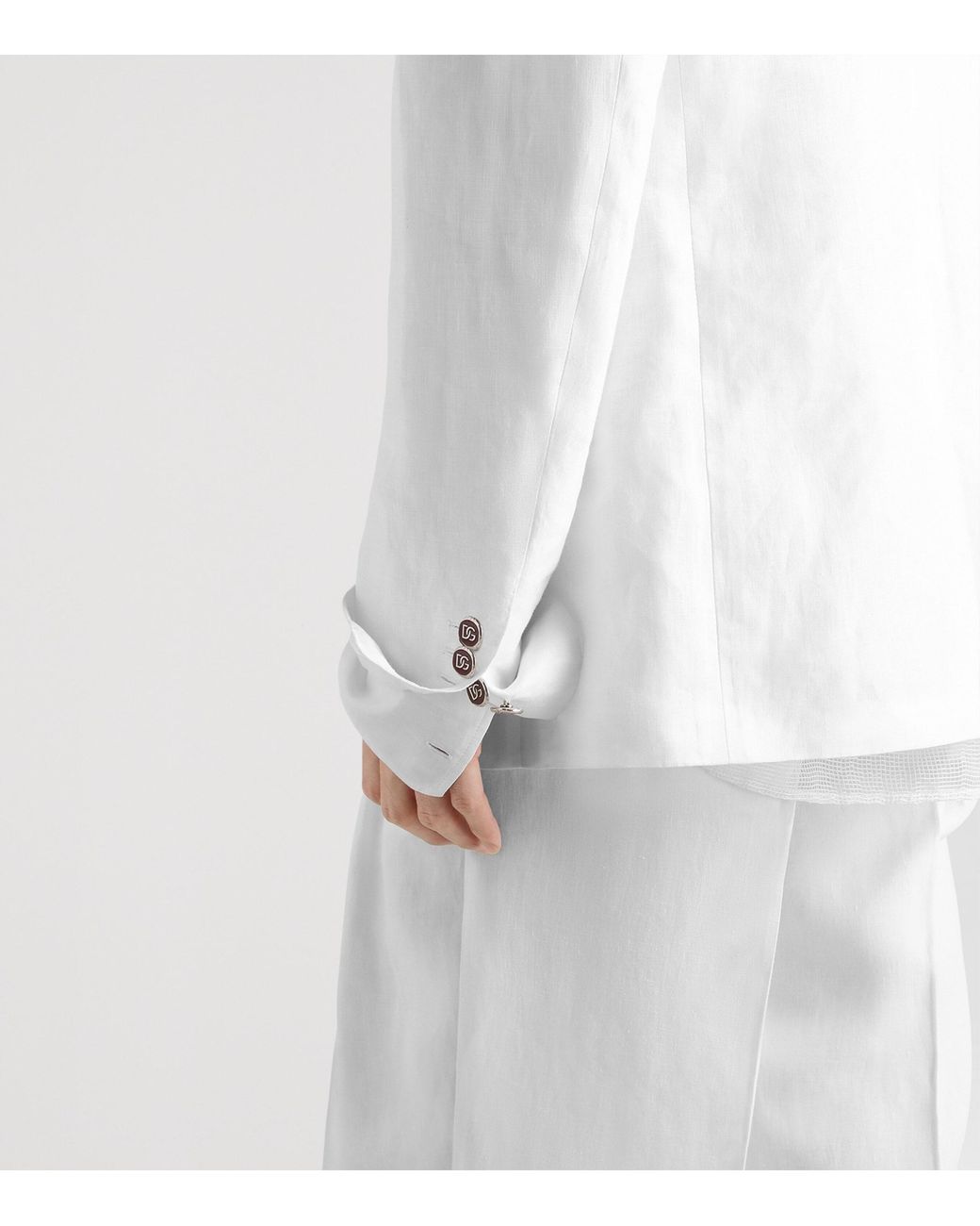 Dolce & Gabbana White Linen Sicilia Suit Jacket for men